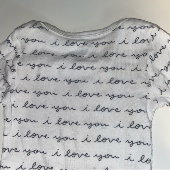 Cloud Island Newborn I love you Cursive Onesie White Baby Clothing - Picture 8 of 8